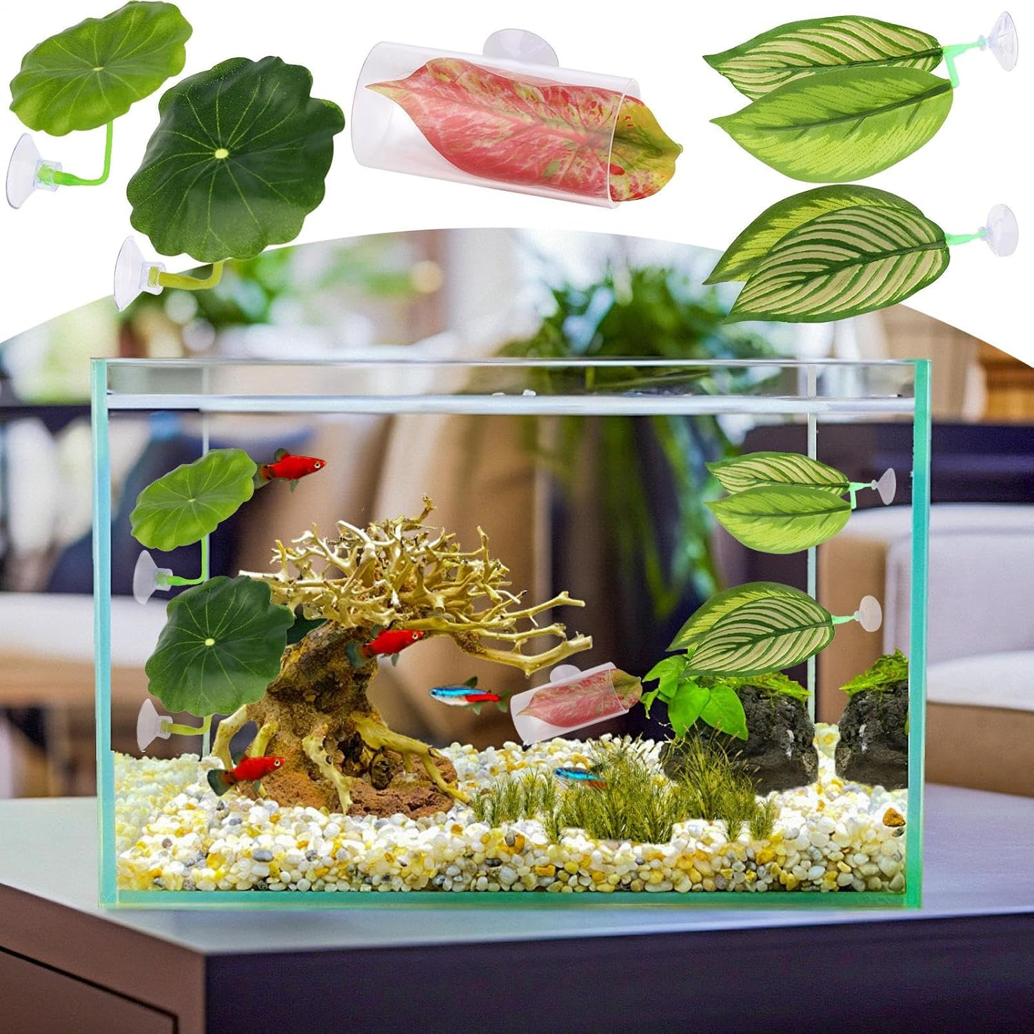 Gupcaqosjw Betta Fish Hammock - Soft Betta Hammock Toys Fish Tank Bed - Aquarium Decor for Corner Sleeping Breeding Playing Small Animals Dwarf Shrimp Crab Catfish image number 2