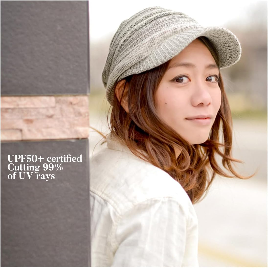 CHARM Mens Summer Knit Beanie Hat - Womens Slouchy Visor Cap Winter Baggy Slouch Knit - Black image number 4