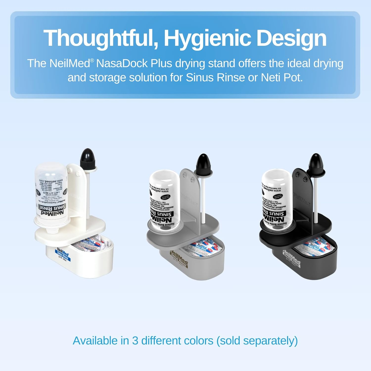 Neilmed Pharmaceuticals - Nasadock plus Drying Stand with Packet Storage image number 4