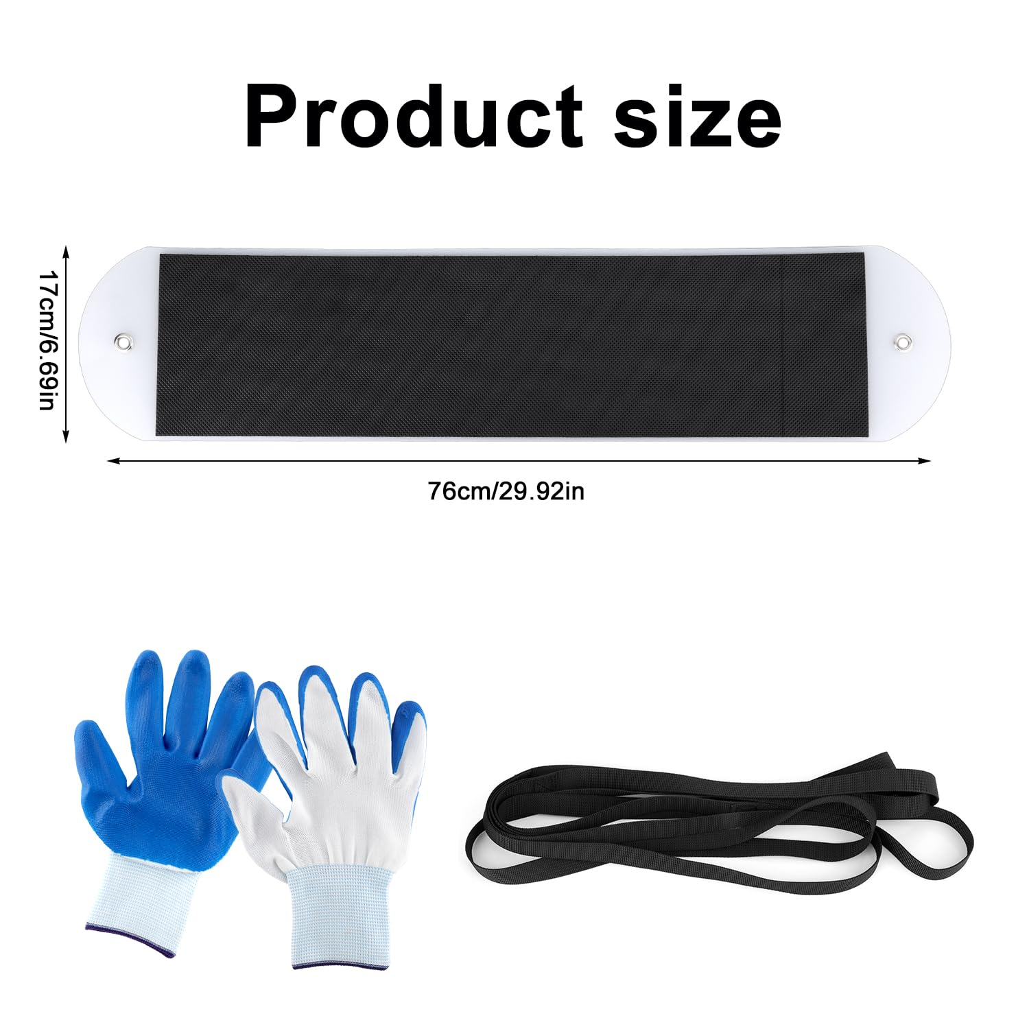 2Pcs RV Slide Out Floor Protectors, Small 29.92X6.69In Premium PE and EVA Slide Out Sleds Protector with 2Pcs Pull Straps & 1 Pair Gloves for Camper Travel Trailer(Black) image number 1