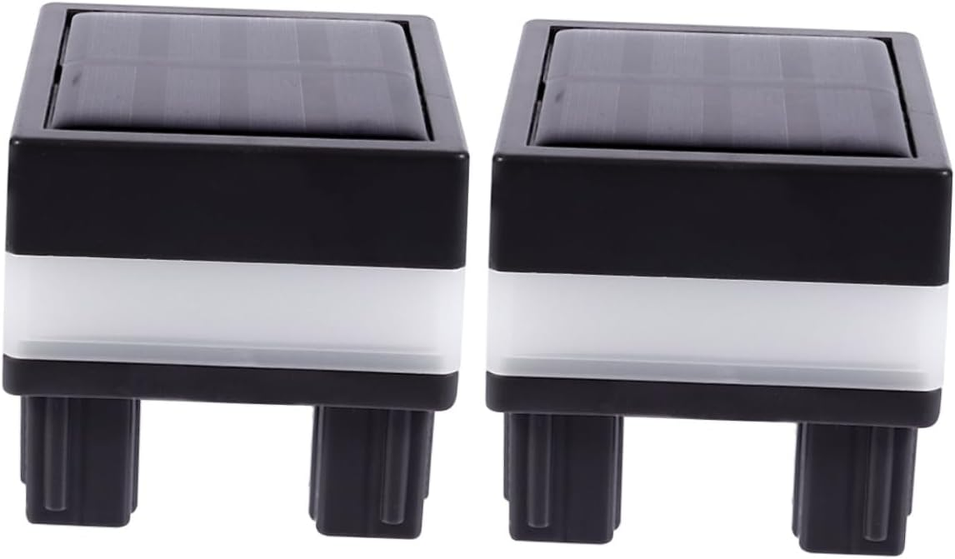 Outdoor Solar Fence Post Lights 2Pcs Solar Lamp Post Light IP55 Waterproof for Yard Garden image number 5