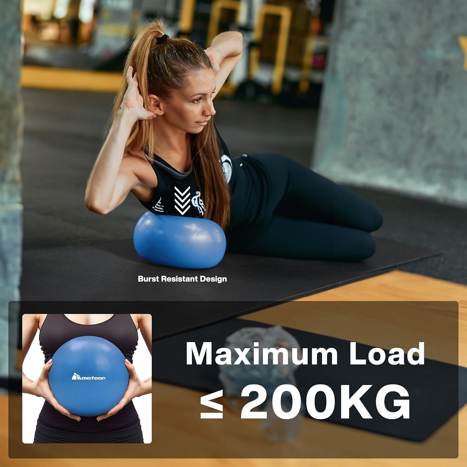 Meteor 2Pcs Mini Pilates Ball (25Cm) - Small Swiss Ball, Exercise Ball, Fitness Ball, Barre Ball - Ideal for Yoga, Pilates, Therapy & Relaxation