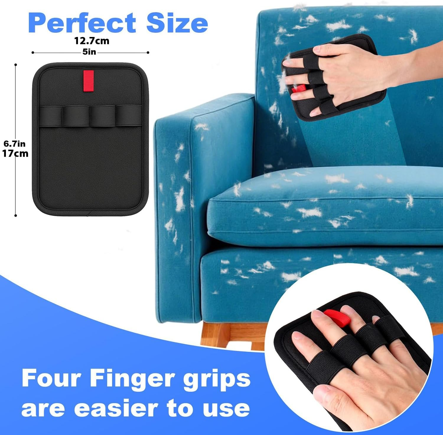 VICDUEKG Fellmagnet, 2025 Pet Hair Remover Glove, Pack of 2 Reusable Fur Magnetic Gloves, Cat Grooming Gloves for Clothes, Car Seats, Sofas