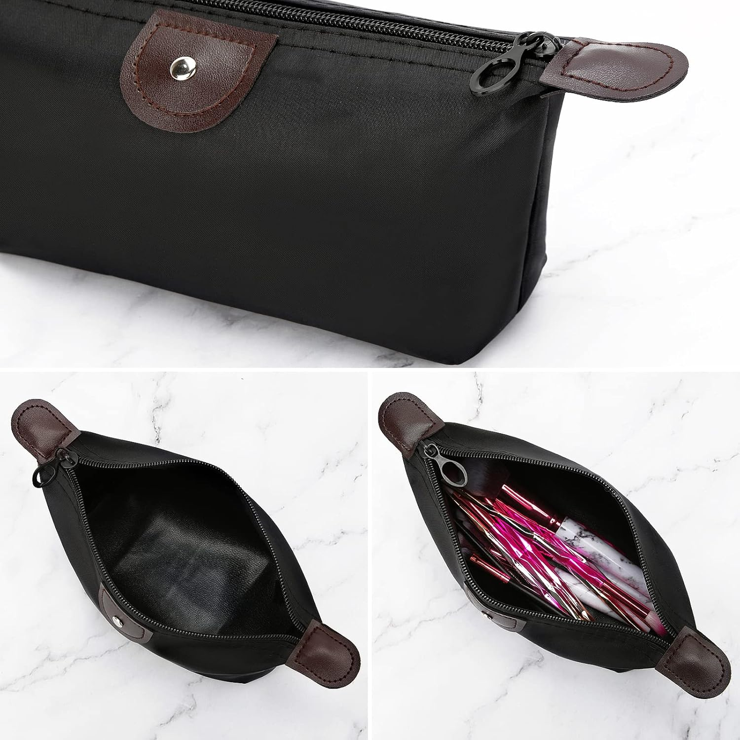 HAOGUAGUA 5 Pieces Cute Small Makeup Bags for Purse, Waterproof Mini Zipper Cosmetic Bags, Luggage Accessories for Travel, 5PCS Style 3 image number 4