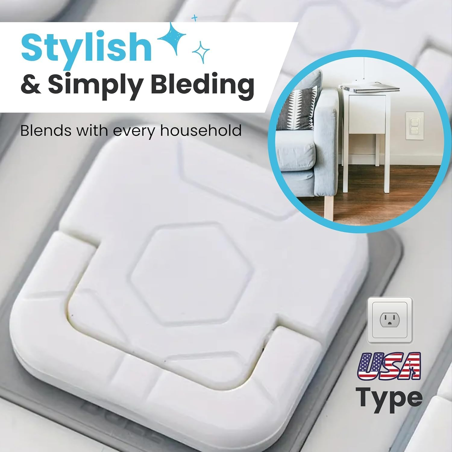 Outlet Covers Baby Proof with Pull Handle, Baby Proof Socket Covers, White Baby Proof Covers, 3 Prong Child Proof Outlet Cover (White, 10 Pack) image number 6