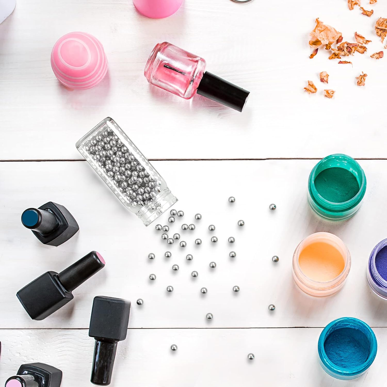 PAGOW 100PCS Paint Mixing Balls Nail Polish 316 Stainless Steel Bearing Balls, 5Mm/Apr. 0.197" - [100Pcs] 5Mm image number 5