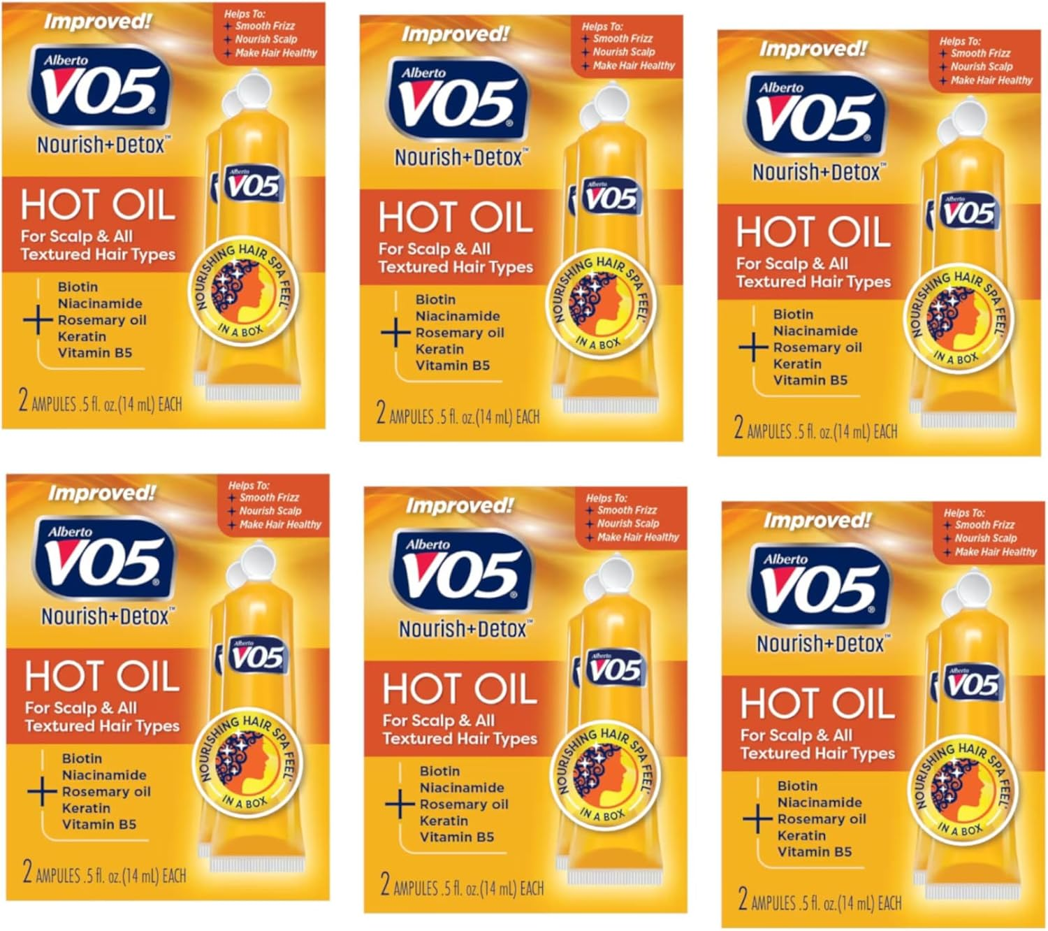 Vo5 Hot Oil Therapy Treatment 2 Count 0.5 Ounce (14Ml) (6 Pack) image number 4