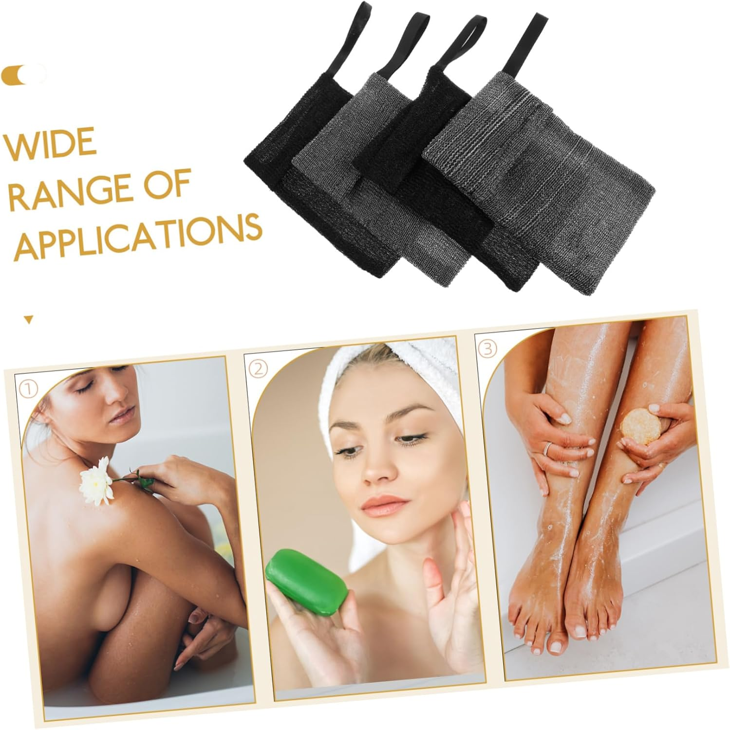 PAMINGONO 6PCS Exfoliating Soap Pouches for Bar Soap Portable Bags Drawstring for Shower and Travel Suitable for Shampoo Bars and Exfoliating Cleansing image number 6