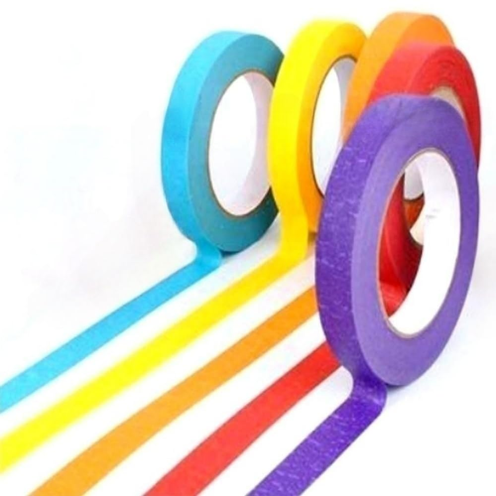 6 Rolls Rainbow Colors Painting Tape, DIY Craft,Party Decorations, Painters Tape, Craft Tape, Labeling Tape image number 2