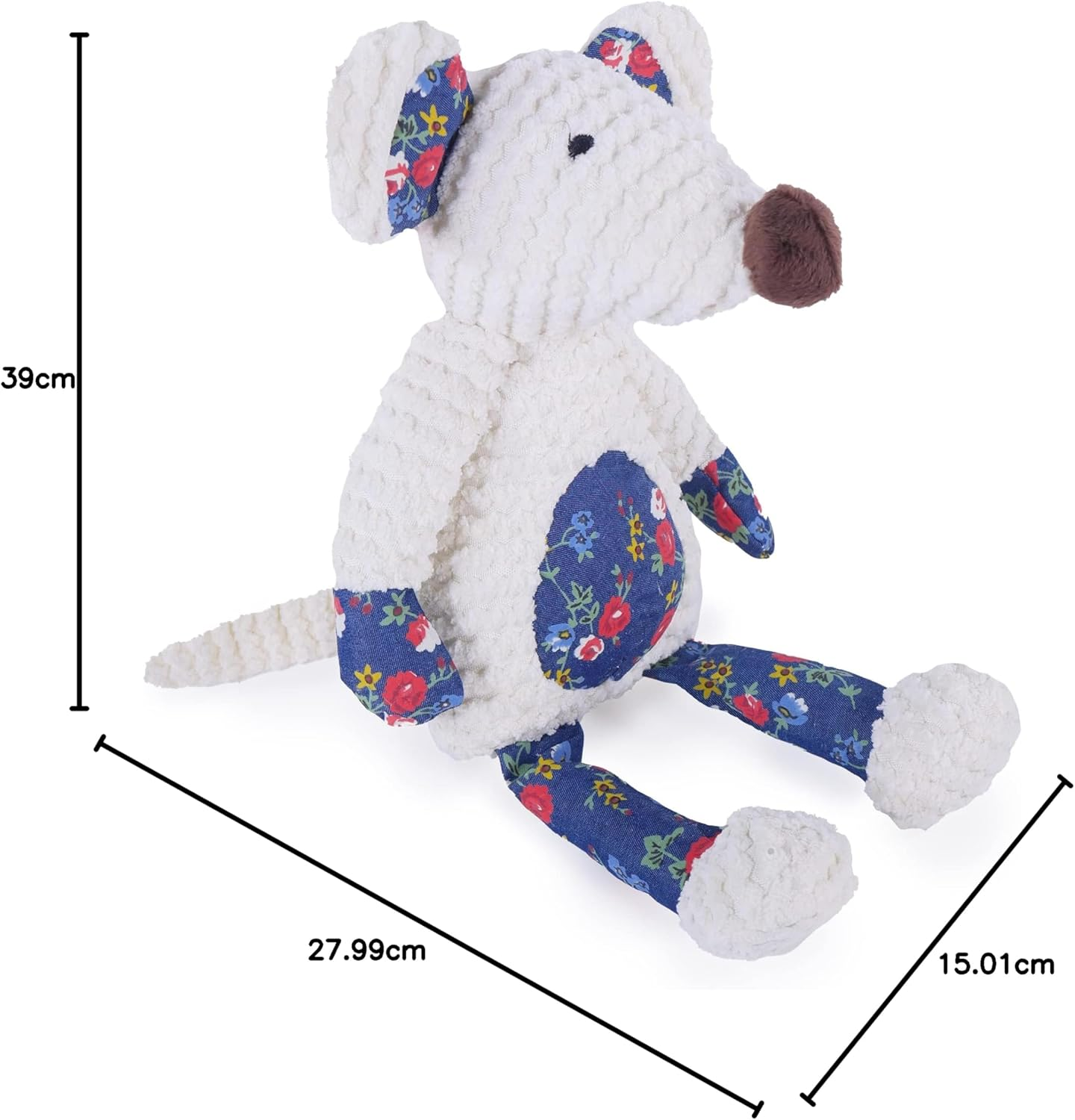 Rosewood 39124 Chubleez Maisie Mouse Dog Toy image number 3