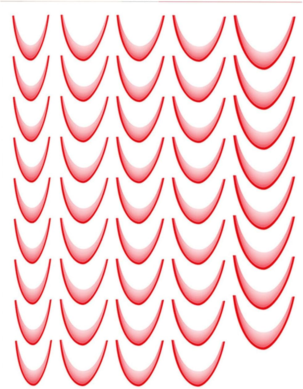 French Tip Stickers - Moon Nail Decals,3D French Manicure Decals Decorations Self-Adhesive Fingertip Stickers for Women Accessories