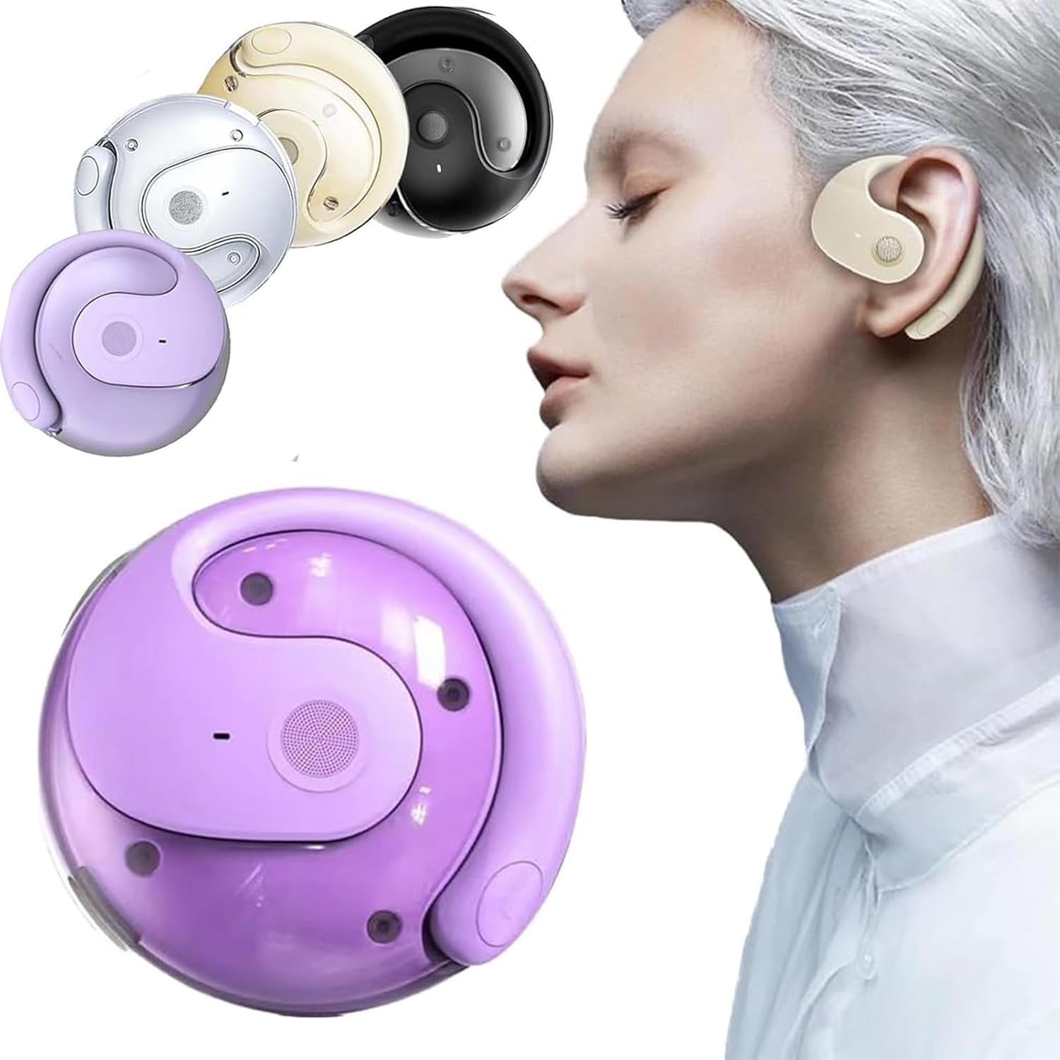 Awaze Labs Earbuds, Hy-T26 Headphones, Awaze Labs X15 Pro Earbuds, Small Coconut Bluetooth Headset, Hy-T26 X15 Pro Earphone Wireless Bluetooth, Small Coconut Ball TWS Bluetooth Earphone (Purple)