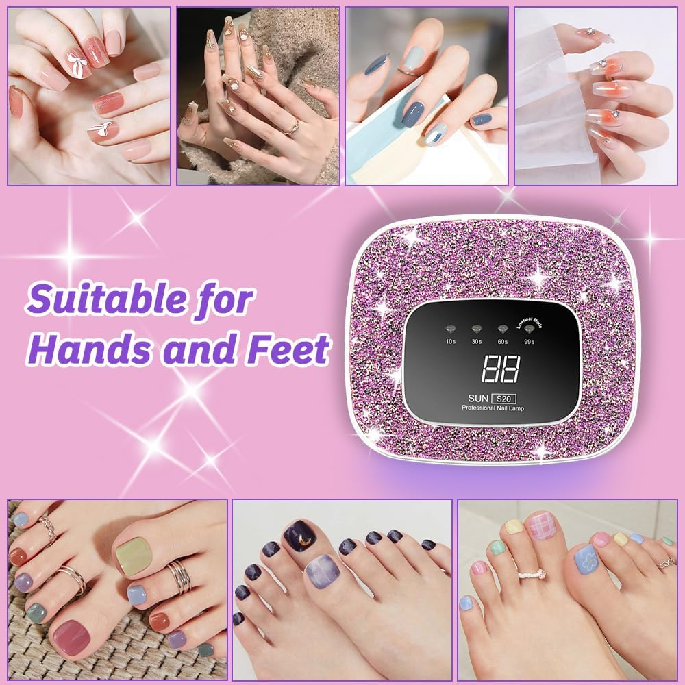 UV LED Nail Dryer,Yakiter 168W 2 in 1 LED/UV 36 Leds Nail Dryer,4 Timer Settings, Automatic Sensor for Hands & Feet Nail Salons and Homes image number 1