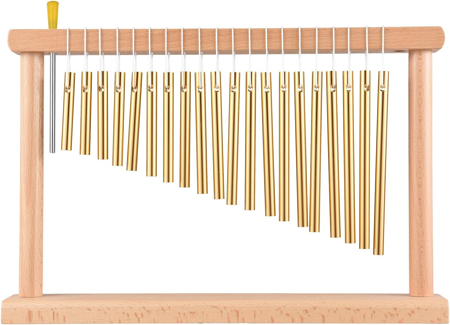 20 Note Chime with Mallet for Ornament Classroom Office Decoration Professional Stage Performance Desktop Wind Chimes Musical Percussion Instruments Gold