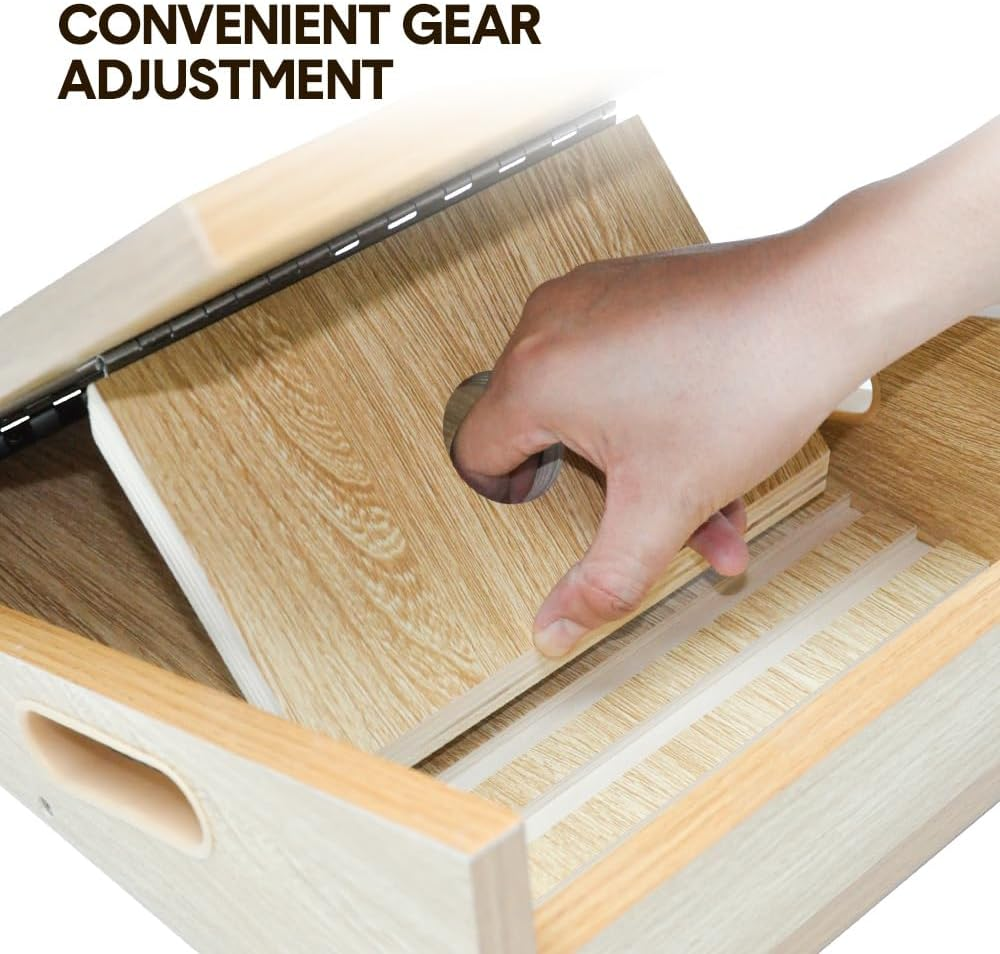 ALSTON Wooden Slant Exercise Board Calf Stretcher Non-Slip Stretching Board with 5 Adjustable Incline Levels for Calf Stretching Rehabilitation Physical Therapy image number 3