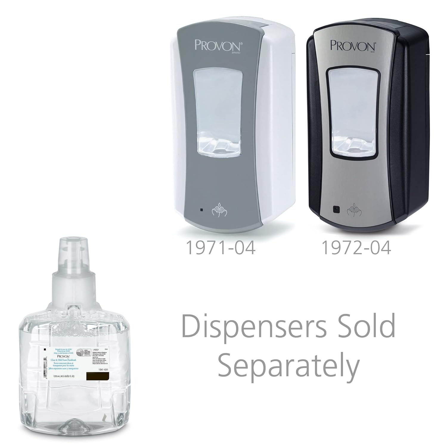 PROVON 1941-02 Clear and Mild Foam Handwash, 1200 Ml LTX-12 Refill (Pack of 2) image number 2