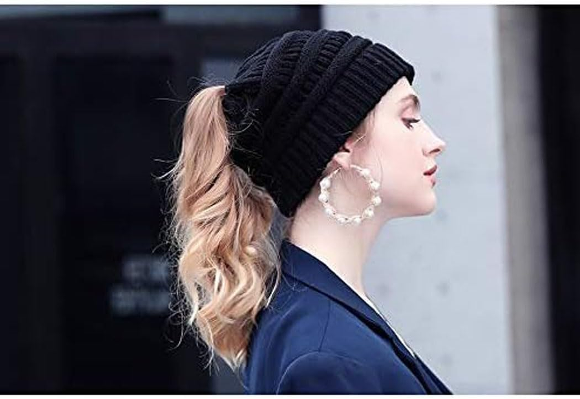 Idopick Satin Lined Winter Beanie Hat for Men Women, Warm Knit Hat Breathability & Elasticity Snow Cap Hat for Cold Weather