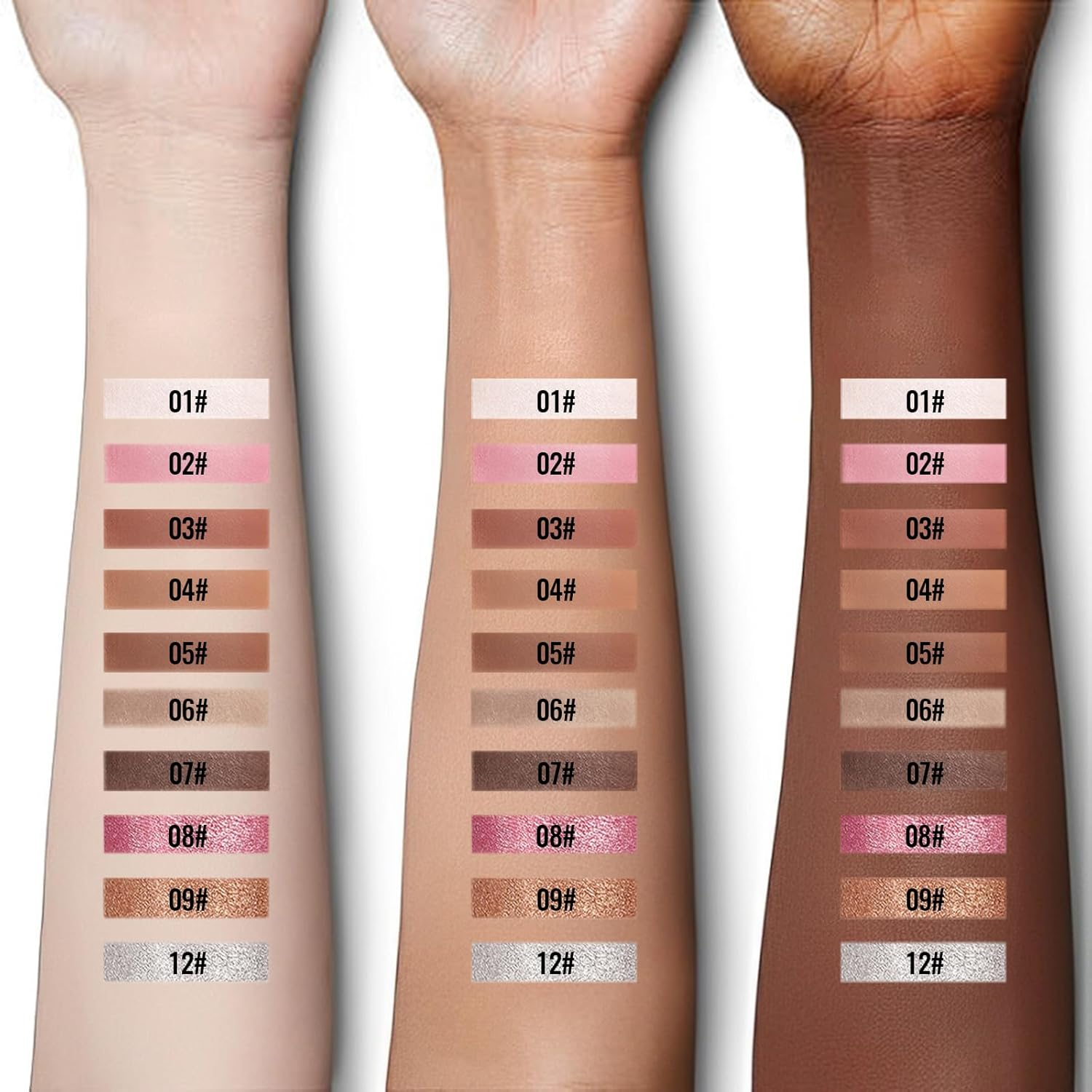 Erinde Matte Eyeshadow Single Eye Shadow Palette, Highly Pigmented Long-Lasting Matte Eye Makeup for Natural Neutral Soft Glam Eyeshadow, Smooth Blendable Buildable Powder Formula, Waterproof 1# - 06 image number 6