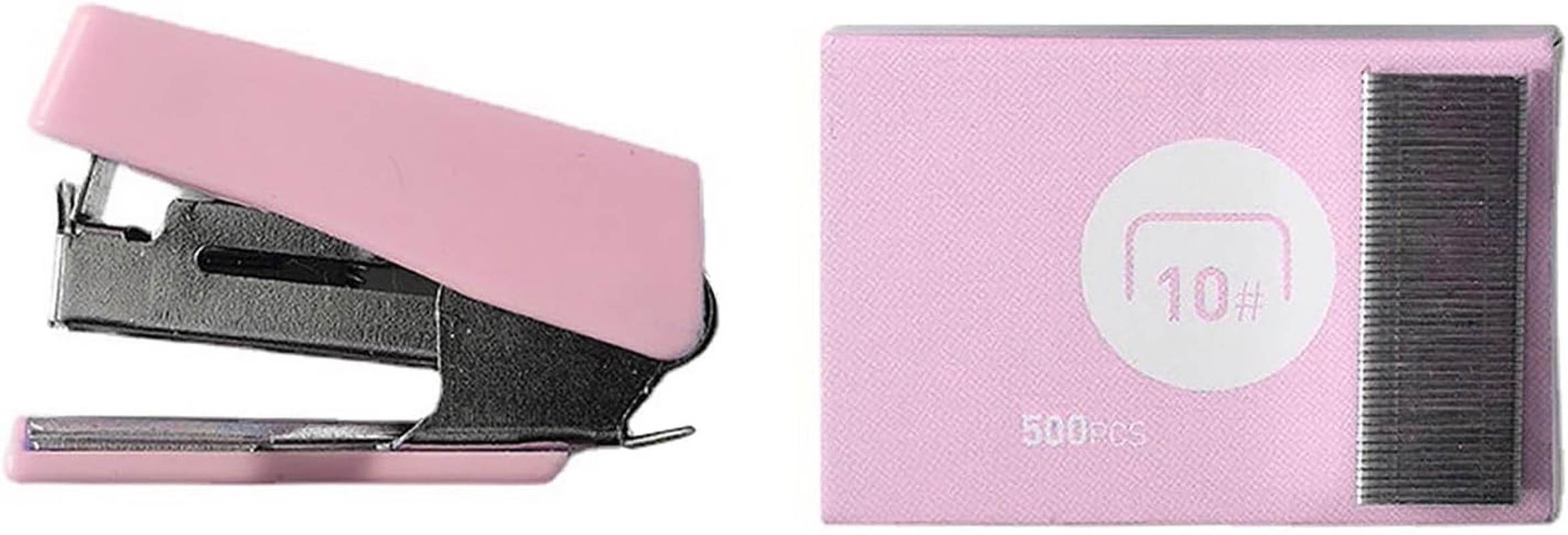 Office Desktop Stapler, Mini Stapler Set Convenient 10 Sheet Capacity Vibrant Color for Office Supplies image number 1