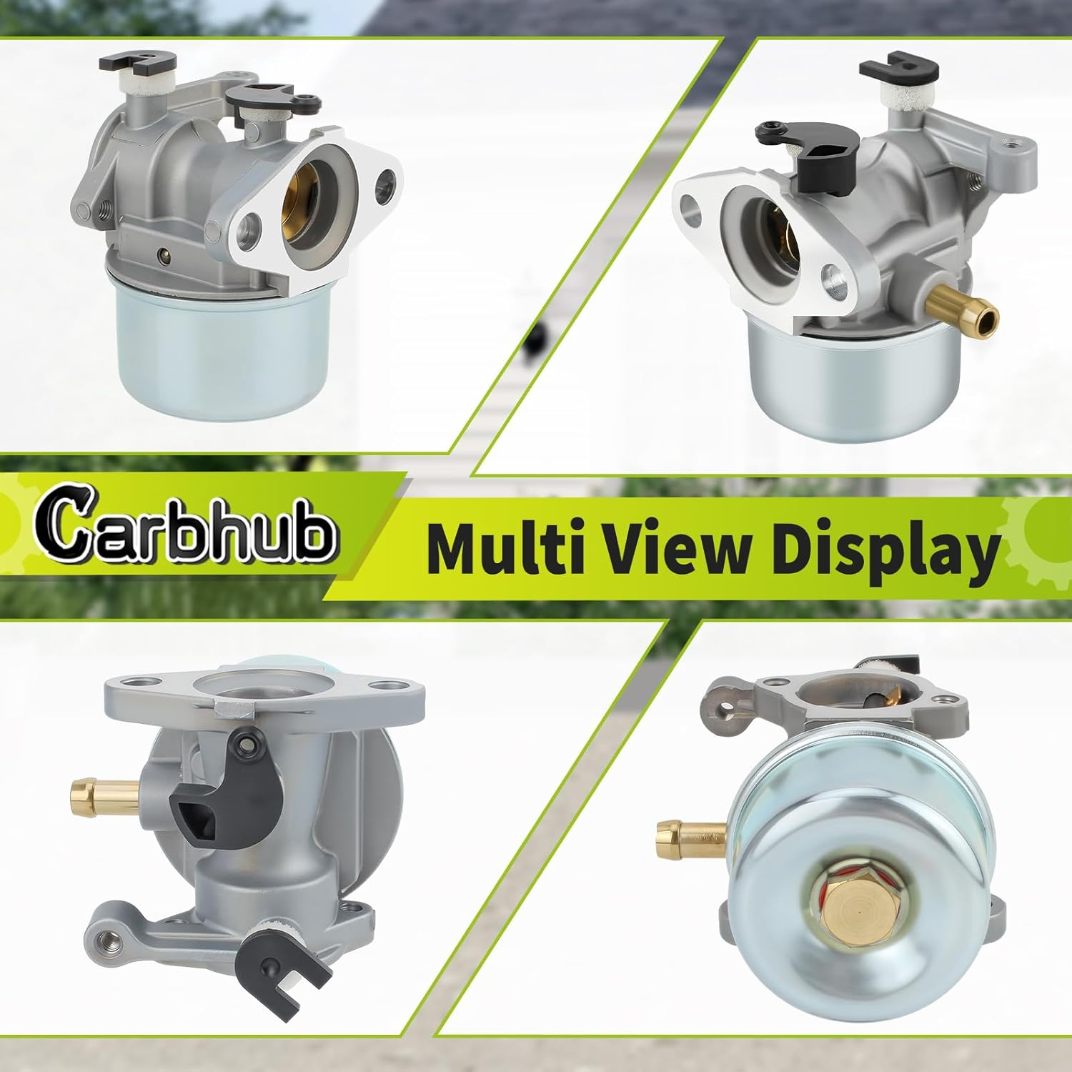 Carbhub 675 190Cc Carburetor Kit for Briggs & Stratton Gold 6.25HP 6.75HP MRS Push Mower 675 190Cc with Fuel Filter with Spring with Spark Plug image number 1