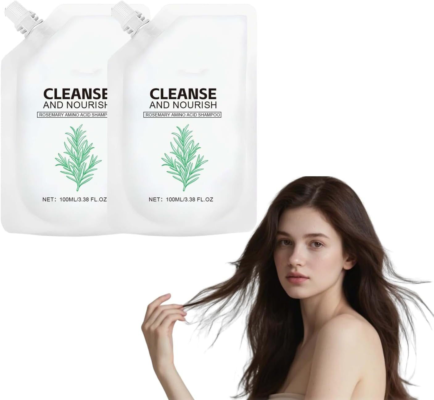 Volumizing Rosemary Shampoo for Oily Scalp - Rosemary Amino Acid Thickening Shampoo for Thinning Hair - Thickening Blend to Strengthen Hair & Reduce Shedding for Men & Women, 100 Ml (5 Boxes)