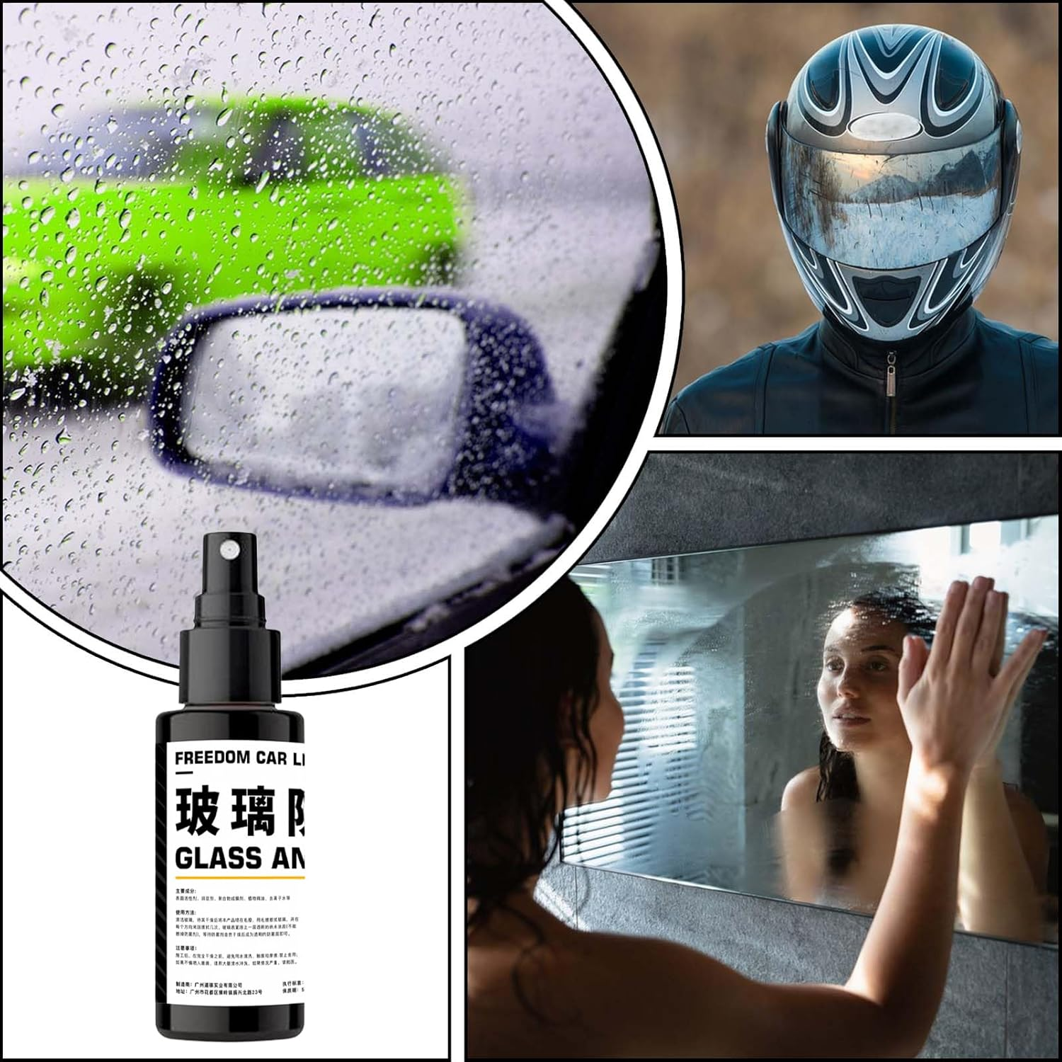 Anti Fog Spray - 100Ml Automotive Windshield Defogger - Long-Lasting Glass Defogger, Anti-Glare Rainproof Cleaning Agent for Safe Driving Night Driving image number 6