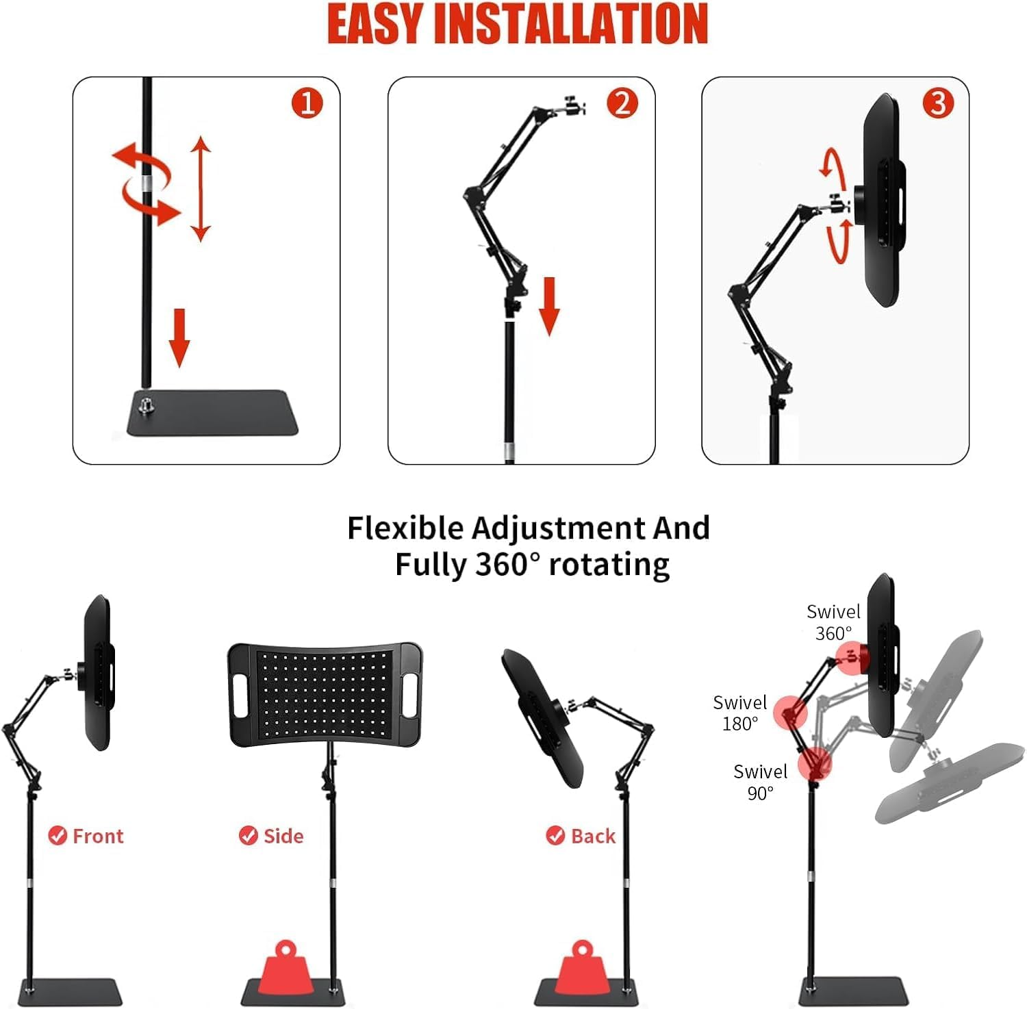 Red Light Therapy Device for Face & Body, 660Nm Red Light 850Nm near Infrared Light Therapy Lamp with Adjustable Stand, Home Use Portable Red Light Lamp for Skin & Muscle Relaxation image number 1