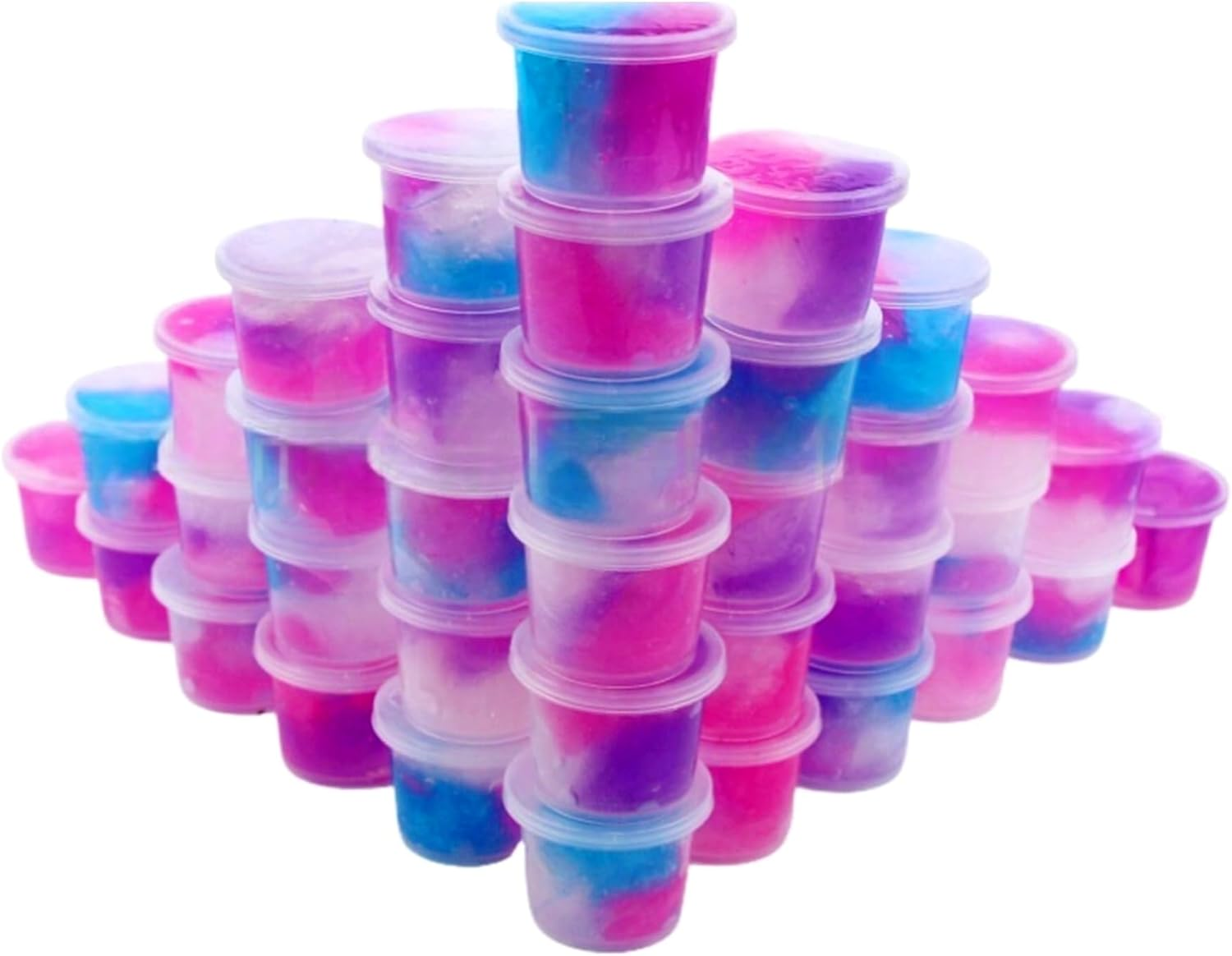 Anfylife 30 Packs Kirin Galaxy Slime Cups with Magic Color Change｜Sensory Toys for Stress Relief｜Non-Sticky & Non-Toxic,Gifts for Birthday Halloween Christmas, Classroom Reward image number 1