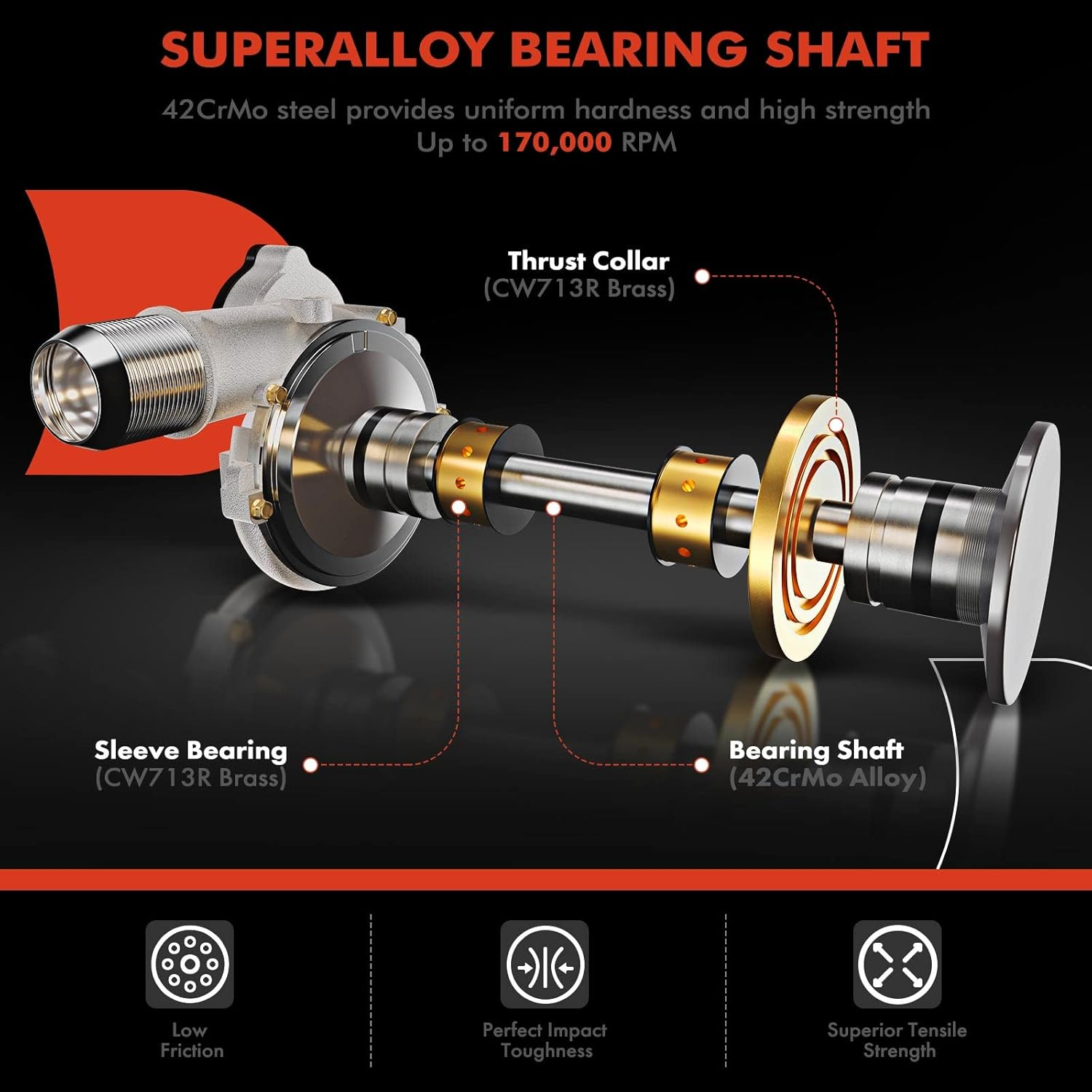 A-Premium Turbocharger Replacement for Toyota Hilux 2005-2015 Hiace Land Cruiser, 2.5L, Toyota, CT10 image number 6
