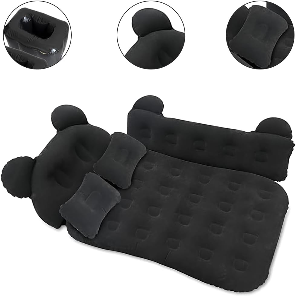 TOMVAES Car Air Mattress, Auto Inflatable Car Bed SUV Rear Seat Sleeping Artifact Camping Sleeping Bed for Kid Adult, Car Bed Mattress for Home,Travel,Picnic,Camping (Black) image number 6