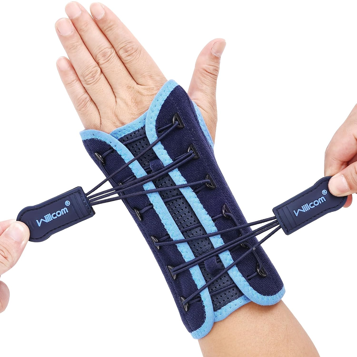 Willcom Quick Wrap Wrist Brace for Carpal Tunnel Syndrome, Night Sleep Support, Hand Splint for Arthritis Pain, Sprain, Sports Injuries(Right-Medium,6-8.5 Inch)