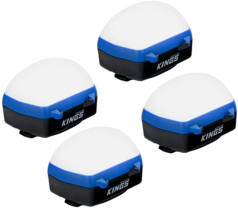 Kings 4 X Lithium Rechargeable LED Camp Lantern | White and Amber