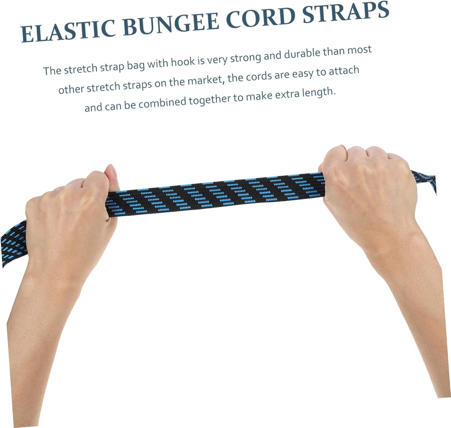 OATIPHO Adjustable Bungee Cord Hooks 2Pcs Bike Luggage Bungee Straps Elastic Bungee Cords for Trunk Strap Easy to Use Caravan Tie down Ropes image number 6