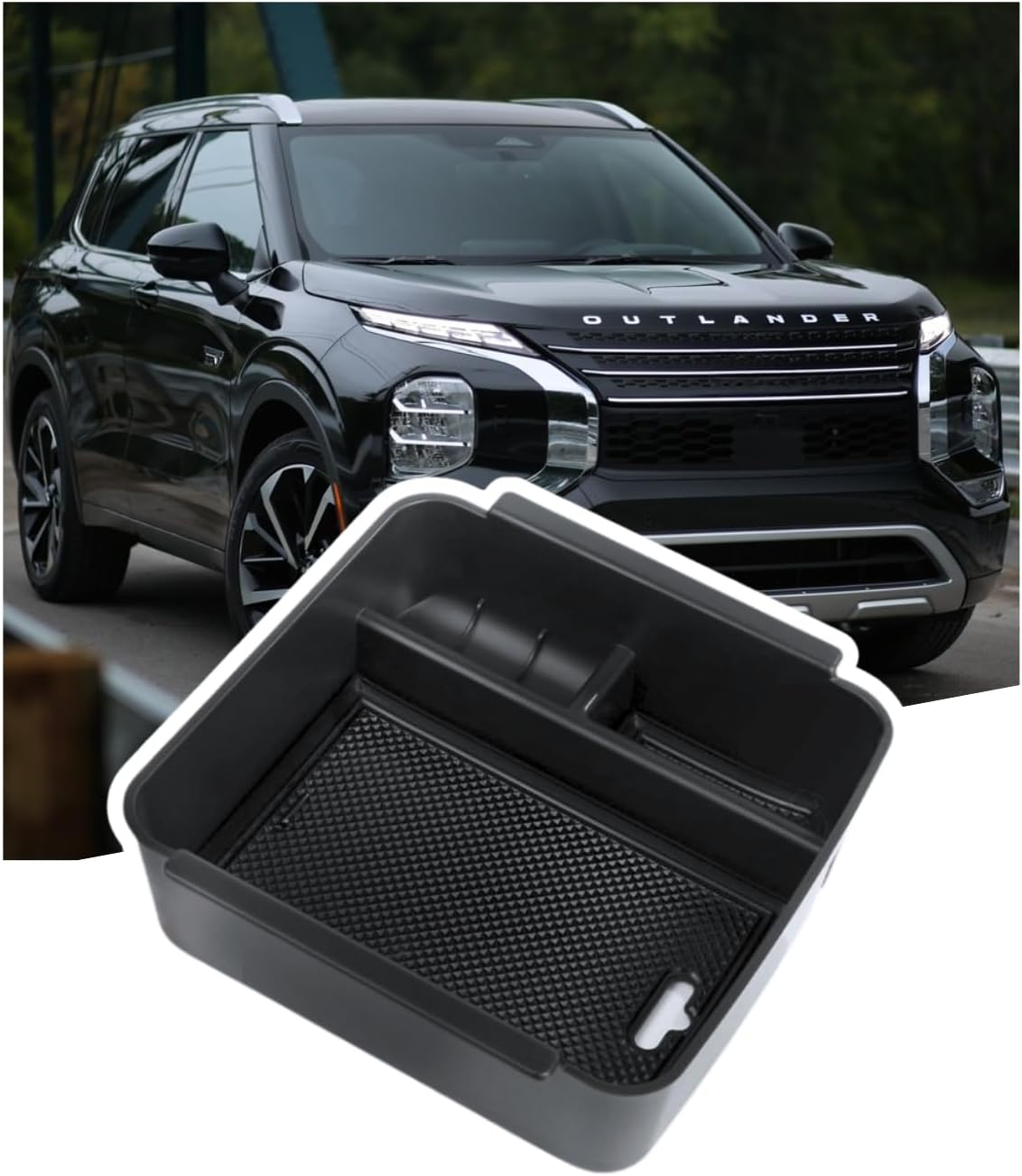 Center Console Organizer for Mitsubishi Outlander 2022-2026 (Excludes Outlander Sport) Interior Organizer Center Console Holder Tray Armrest Storage Box with Non-Slip Silicone Mats Outlander22 image number 4