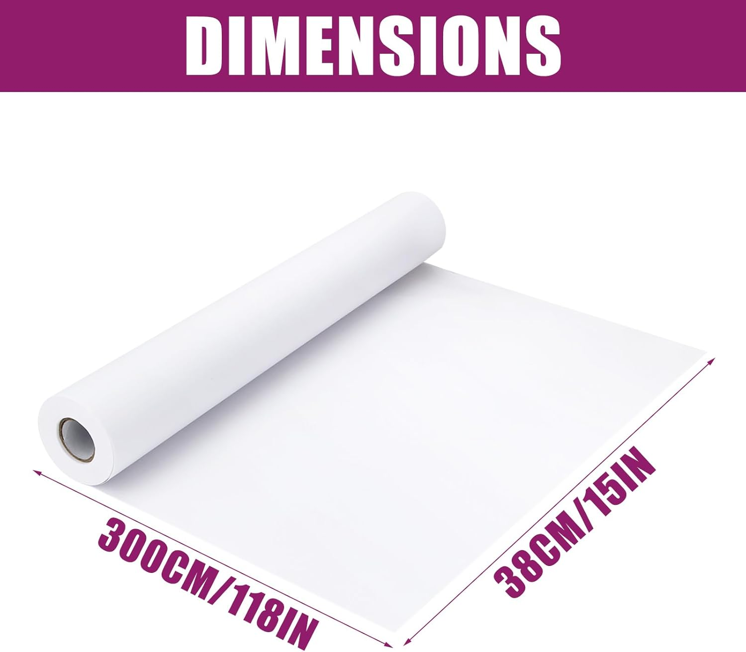 LDHHYH 2 Pack Drawing Paper Roll, White Arts Paper Roll, 30M X 38Cm Recycled Wrapping Paper Easel Paper Painting Sketching Paper for Use in School Home Office image number 1