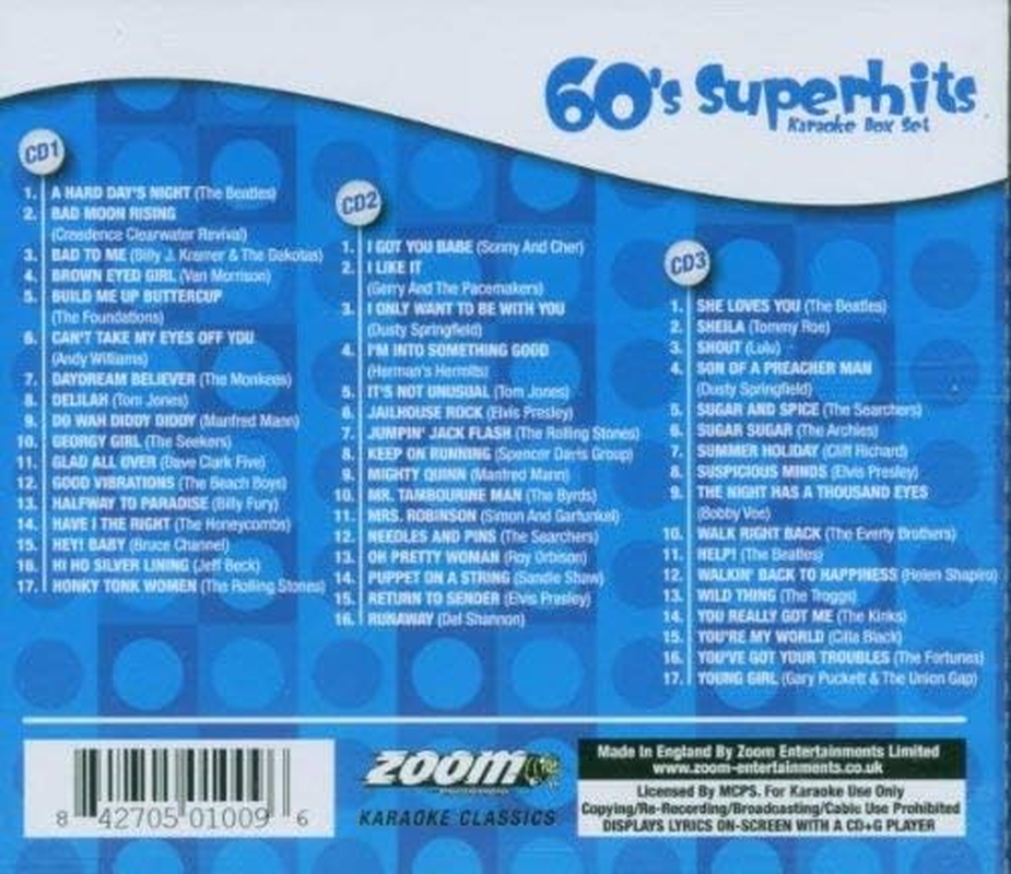 Zoom Karaoke 60S Superhits