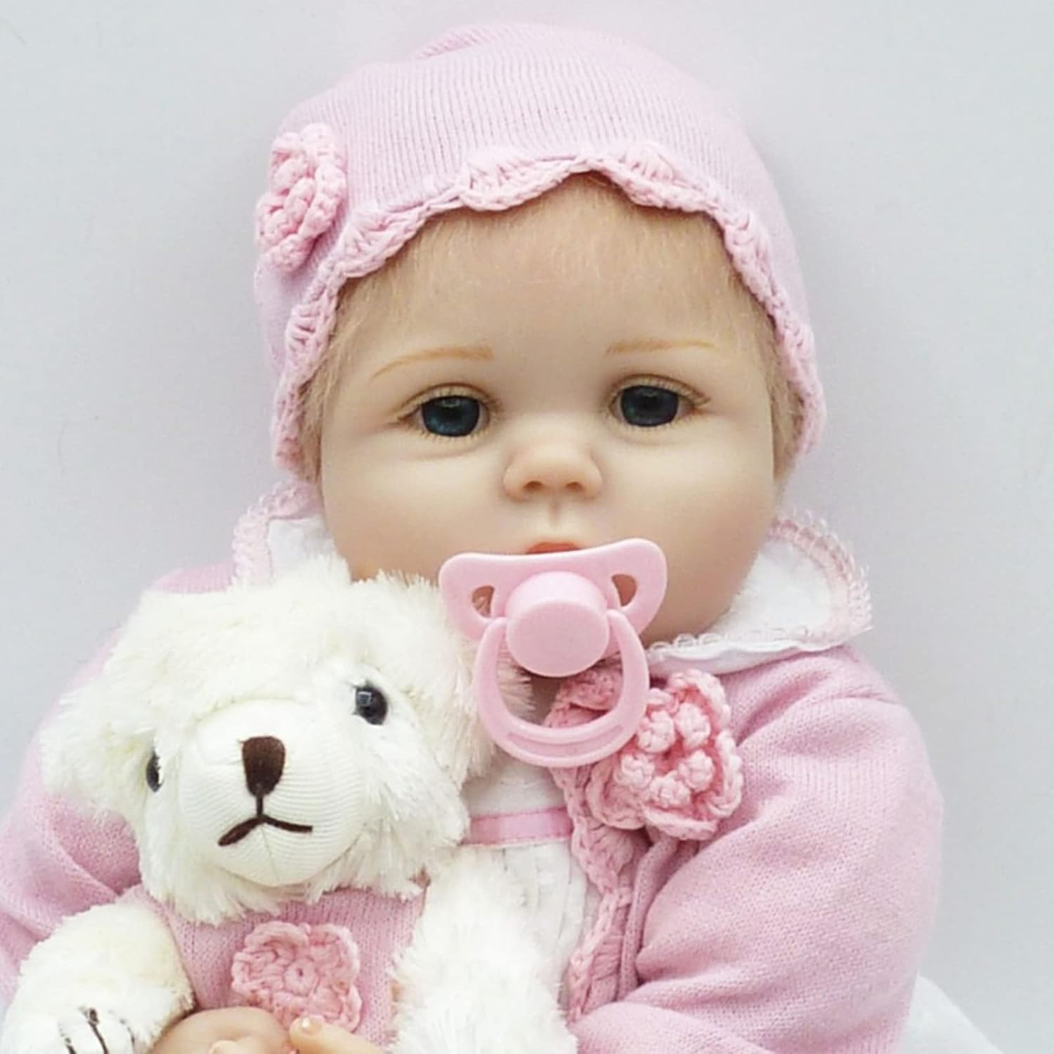 ZIYIUI Reborn Dolls 22 Inches 55 Cm That Looks Real Reborn Baby Doll Lifelike Silicone Vinyl Newborn Soft Doll Blue Eyes Toddlers Toys for Age 3+ image number 4