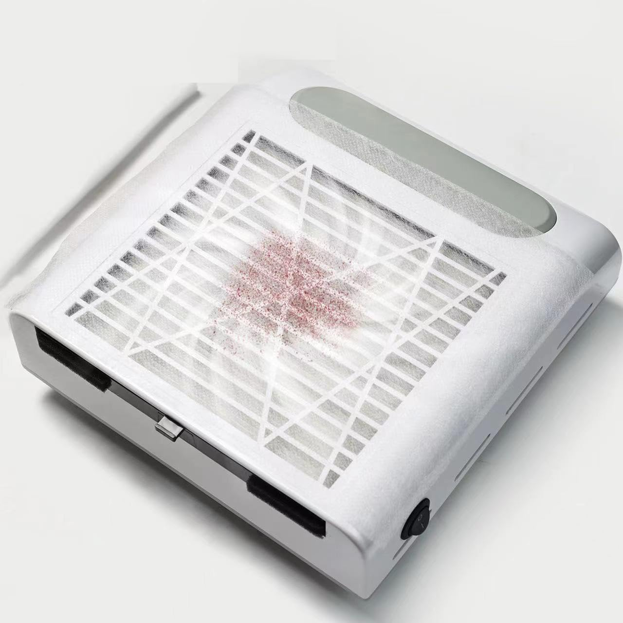 100 Sheets Disposable Nail Dust Collector Filter Pad Nail Salon Nail Dust Extractor Accessory for Most Nail Dust Collector Machine Dust Collector Nail Home and Nail Salon Use, White image number 1