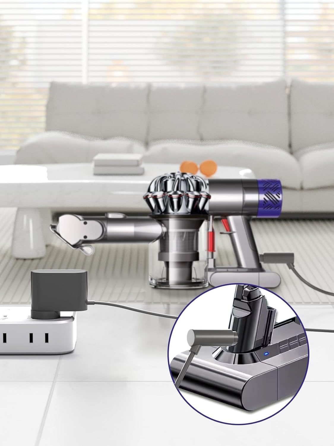 26.1V Battery Charger for Dyson V8 V7 V6 SV03 SV04 SV06 SV07 SV09 DC59 DC58 DC62 Cordless Vacuum Cleaner, Absolute Animal Motorhead 967813-02 205720-02 209468-01 209568-01 AC Adapter Cleaner Power image number 1