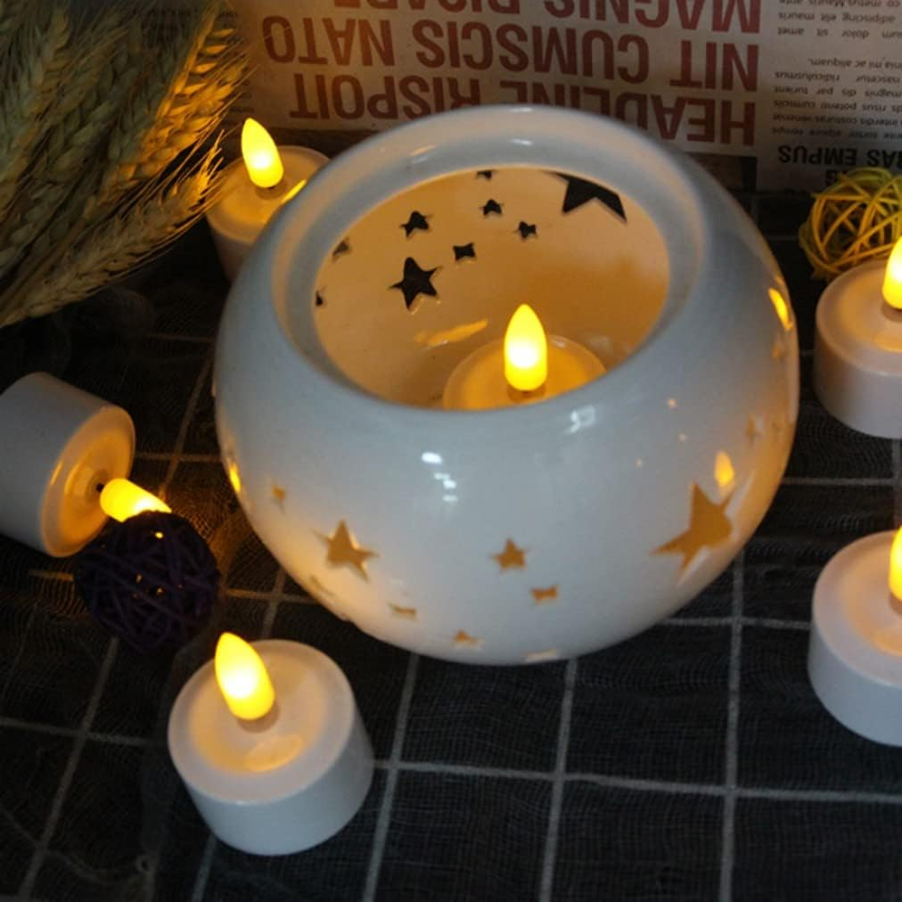 Rechargeable Flameless Tealight Battery Powered Candles with Charging Hub, 12Pcs LED Candle Set, Long Battery Life LED Candles for Weddings, Parties, Hotels, and Decorations