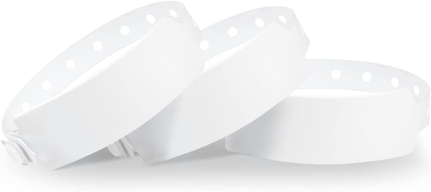 Black Plastic Wristbands 100 Pack - Colored Vinyl Bracelets for Events, Concerts, Parties - Waterproof Custom Arm Bands