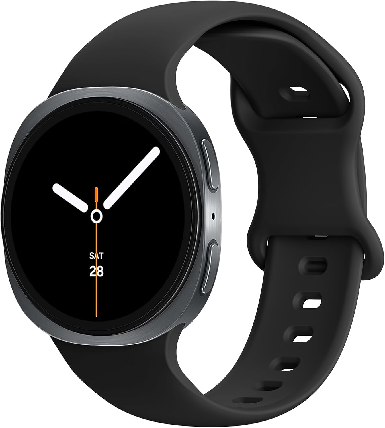 Sport Bands for Samsung Galaxy Watch 8 Band 40Mm 44Mm/Watch 8 Classic Band 46Mm Women Men,Soft Silicone Waterproof Rubber Strap for Samsung Galaxy Watch 8 Classic Bands 46 Mm/Watch 8 44 Mm 40 Mm