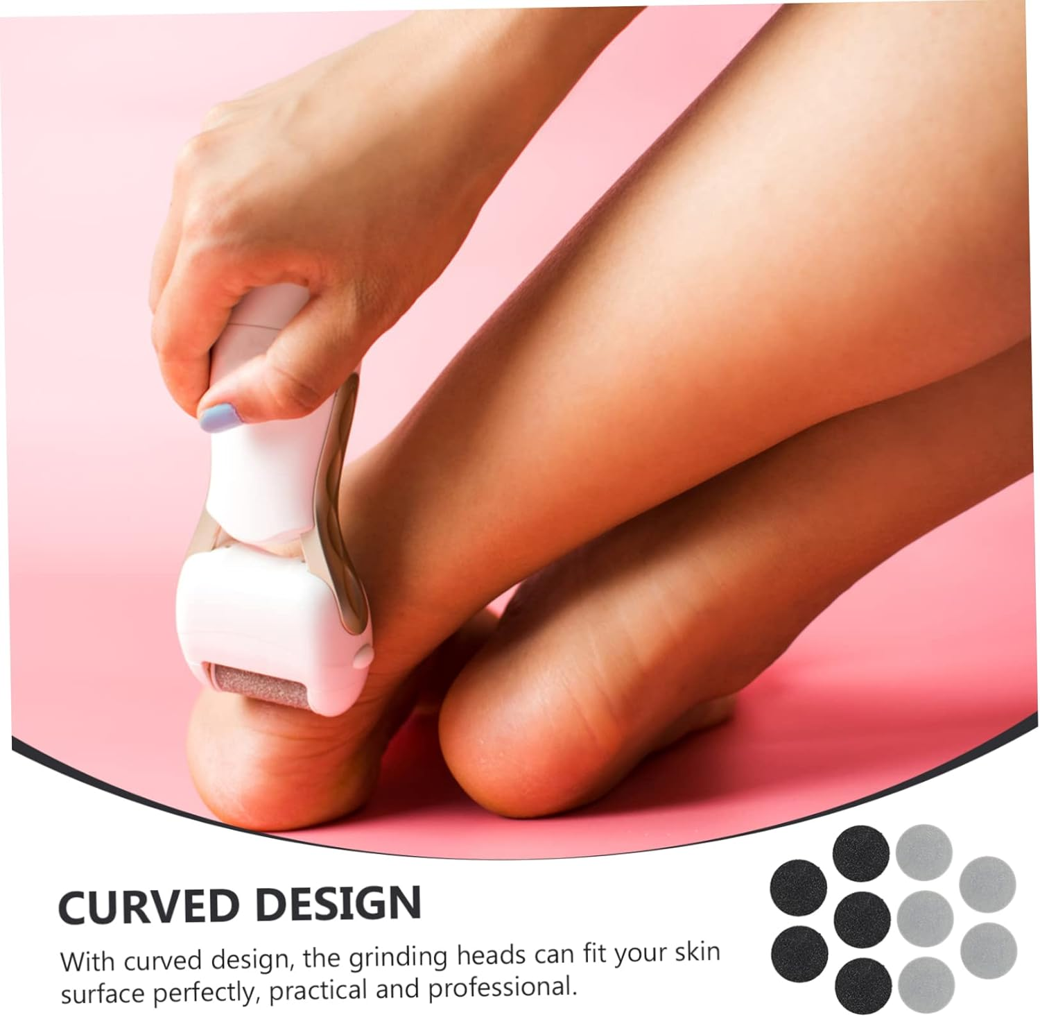 OSOLADY 10Pcs Professional Pedicure Grinding Head Replacement for Foot File Callus Remove image number 2