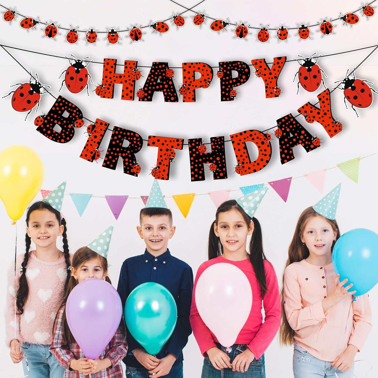 Ladybugs Theme Birthday Party Supplies - Fun & Colorful Decorations Set for Kids & Adults, Perfect for Birthday Celebrations, Easy to Set up & Durable image number 3