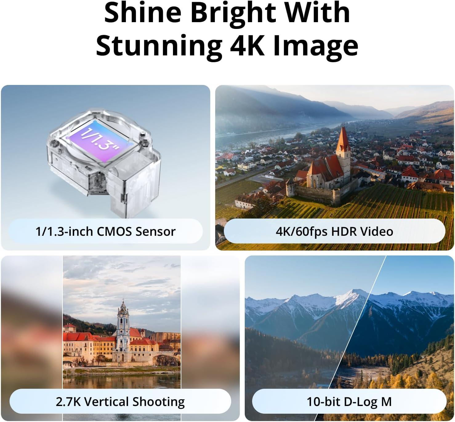 DJI Flip, Drone with 4K UHD Camera for Adults, under 249 G, 3-Axis Gimbal Stabilization, 13Km Video Transmission, Palm Takeoff, Auto Return, 1 Battery for 31-Min Flight Time, Intelligent Flight image number 2