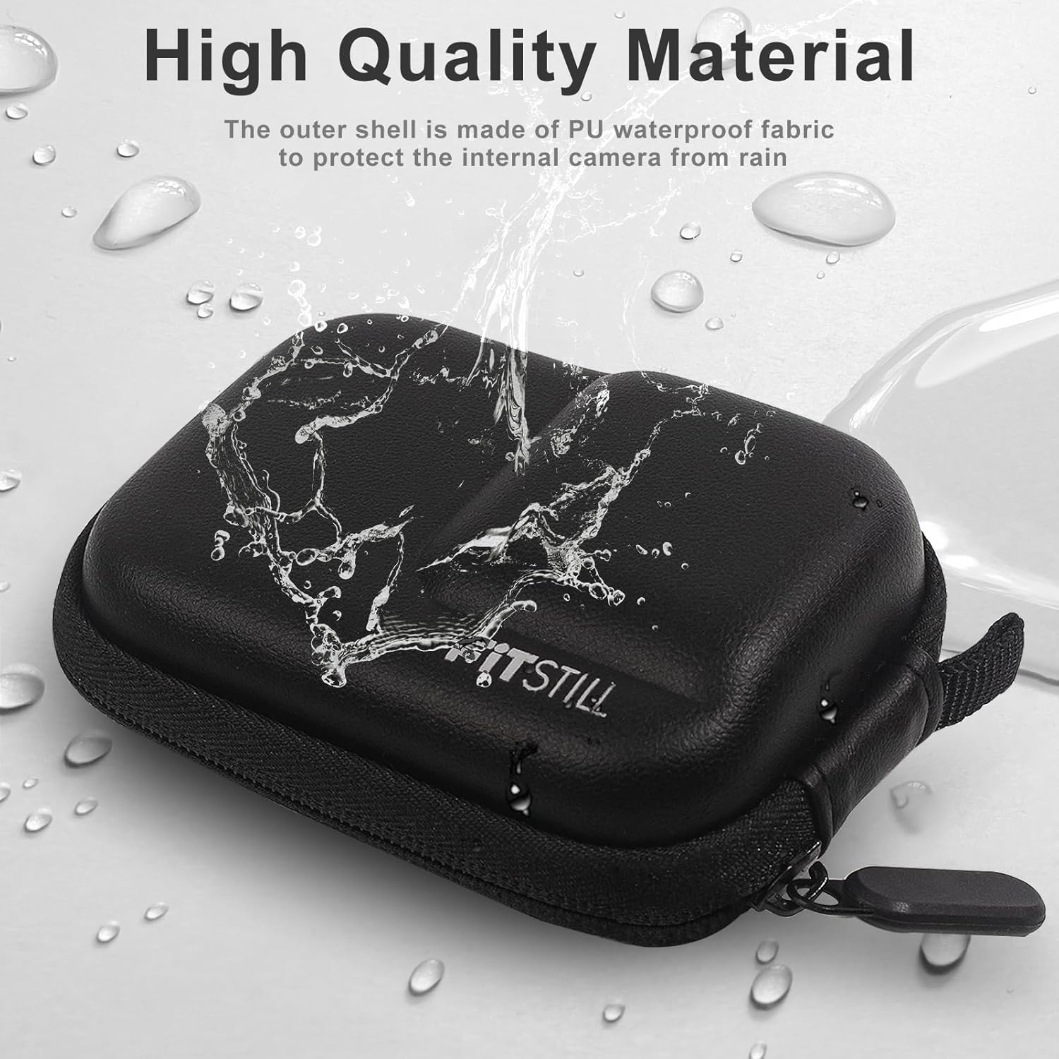 Fitstill Black PU Carrying & Protective Hard Shell Travel Storage Case Compatible with Insta360 Ace Pro2/Ace Pro DJI Osmo Action 5 Pro 4 Action 3 Go Pro Action Cameras Accessories Kit image number 3