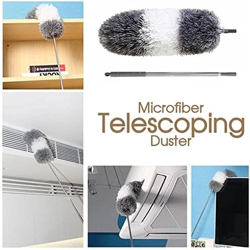 Head Microfiber Telescoping Duster Stainless Steel Pole Extendable image number 2