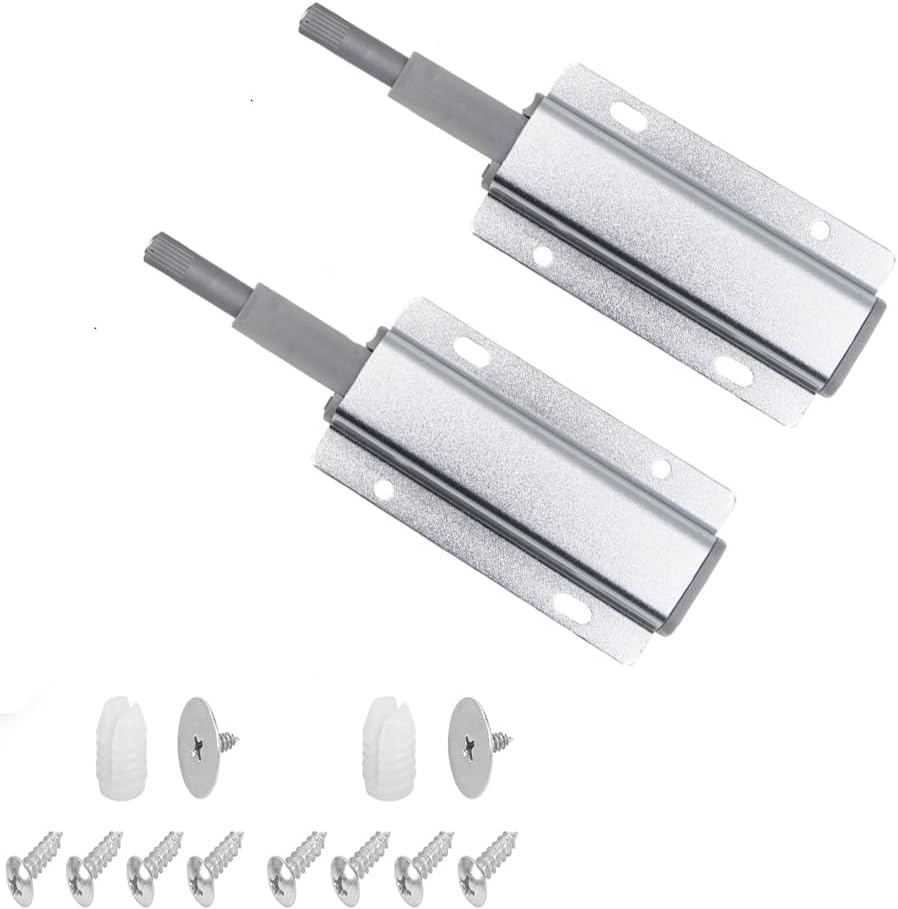 Push to Open Door Latches - Heavy Duty Aluminum Alloy Cabinet Latches, Door Catch for Kitchen, Closet, Wardrobe, Drawers & Cabinets Push to Open Door Hardware (2 Pieces) image number 2