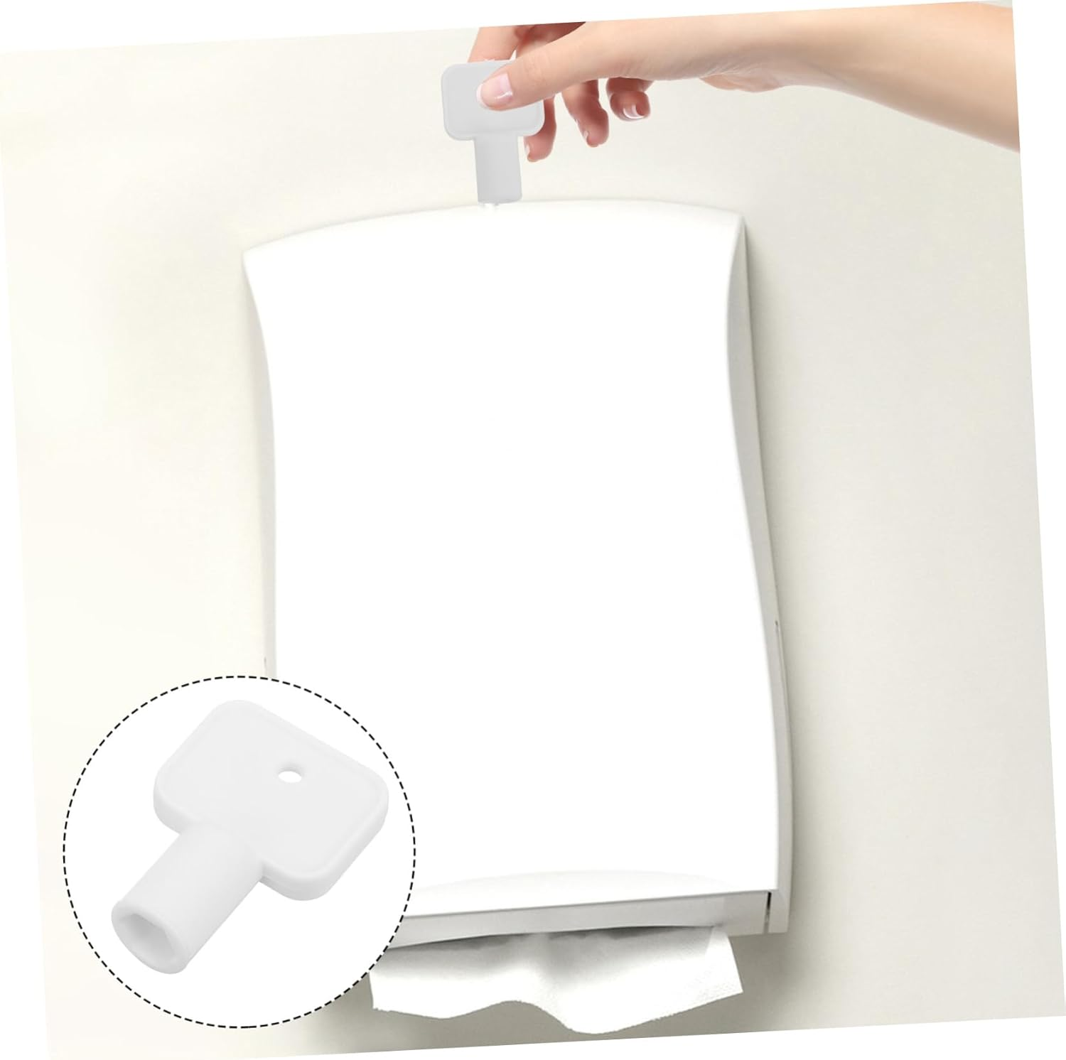 Paper Towel Dispenser Key Replacement for Toilet Paper Key Plastic Bathroom Accessory Tissue Box image number 1