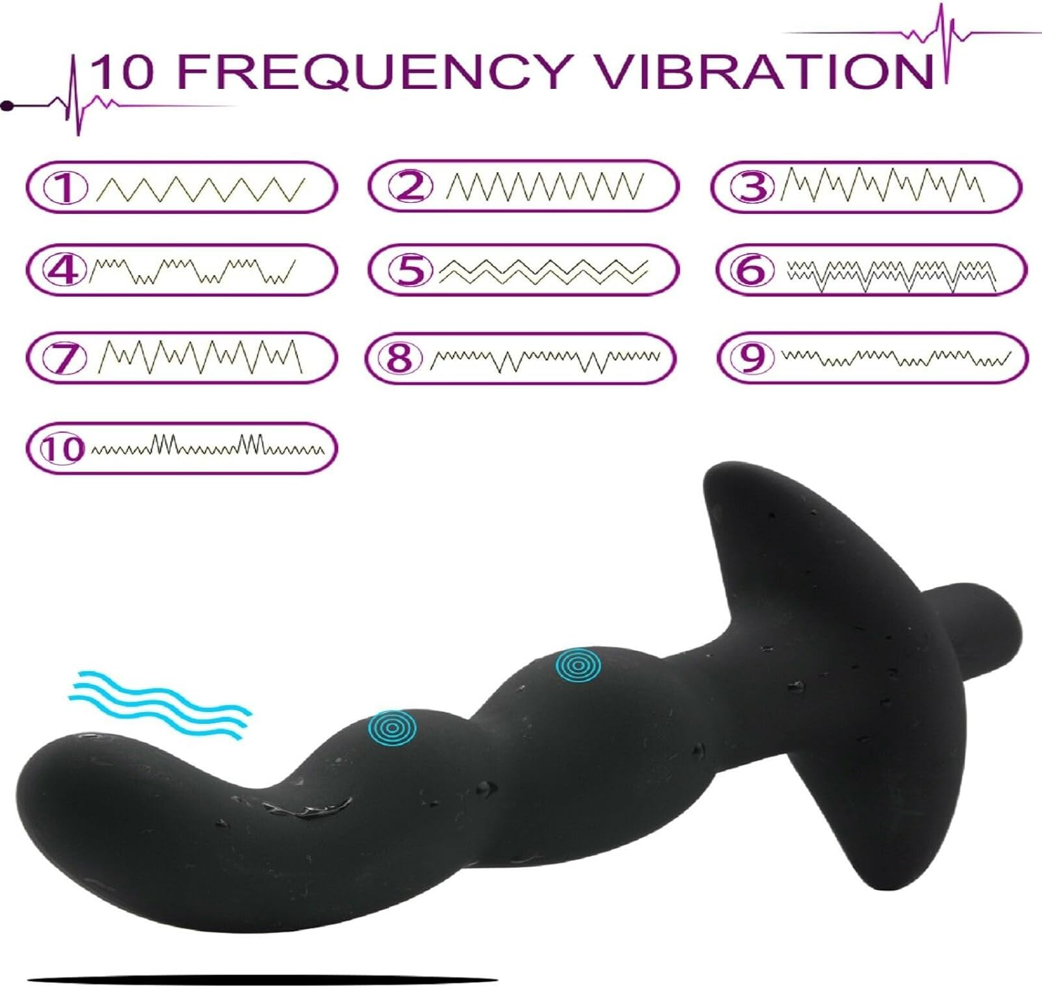 Prostate Massager Anal Vibrator Vibrating Massager Butt Plug P-Spot Milking Orgasm Inducing Vibe Male Anal Sex Toys G-Spot Dildo Stimulator Big for Men, Women and Couples Adult Sex Toy